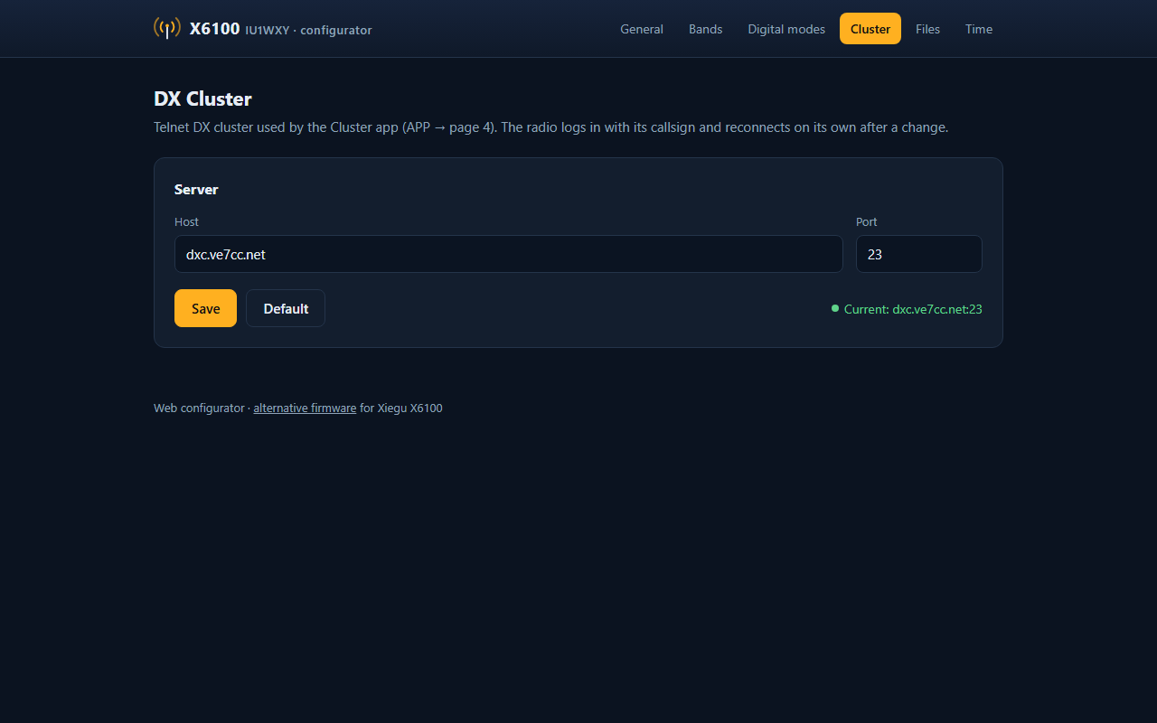 Web configurator